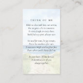 Gedenkkarte für das Ocean Foto Beerdigung Telefonnummerkarte (Rückseite)