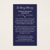 Gedenkkarte für das Patriotische Beileid (Rückseite)