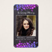 Gedenkkarte für das rustikale botanische Beileid (Vorderseite)