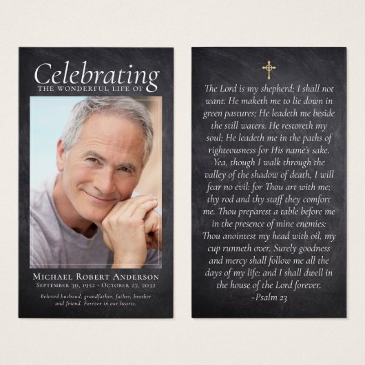 Gedenkkarte für das Slate Cross Foto (Vorne & Hinten)