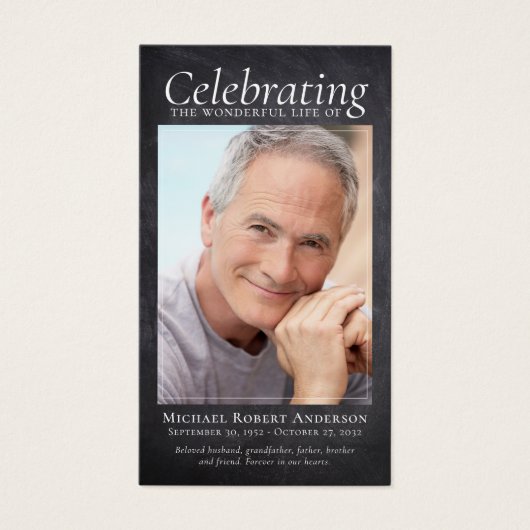 Gedenkkarte für das Slate Cross Foto (Vorderseite)