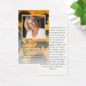 Gedenkkarte für das Sonnenblumen-Foto (Schreibtisch)