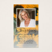 Gedenkkarte für das Sonnenblumen-Foto (Vorderseite)