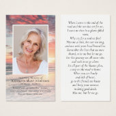 Gedenkkarte für das Sunset-Foto (Vorne & Hinten)