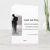 Gedenkkarte für den 1. Weltkrieg Karte (Rückseite)