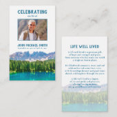 Gedenkkarte für den Bergsee Visitenkarte (Vorne/Hinten)