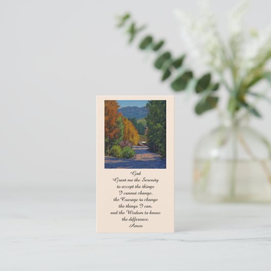 Gedenkkarte für den Eleganten Bestattungsdienst Visitenkarte (Stehend Vorderseite)