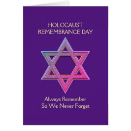 Gedenkkarte für den Holocaust