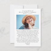 Gedenkkarte für den Leuchtturm Sunset (Rückseite)