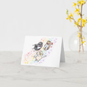 Gedenkkarte für den Mops der Frühjahrsbrücke über  Karte (Gelbe Blume)