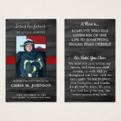 Gedenkkarte für den rustikalen Feuerwehrmann (Vorne & Hinten)