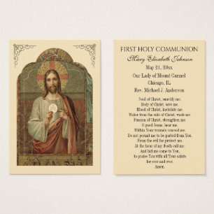 Gedenkkarte für die erste heilige Kommune