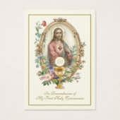 Gedenkkarte für die erste heilige Kommune (Vorderseite)