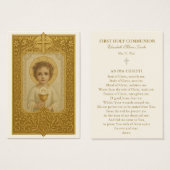 Gedenkkarte für die erste heilige Kommune (Vorne & Hinten)
