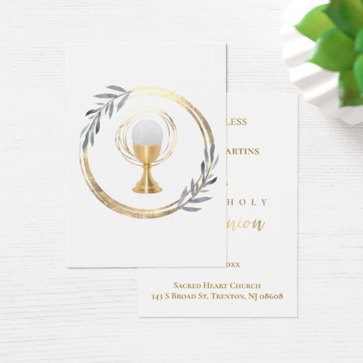 Gedenkkarte für die ersten staubblauen Blätter der (Schreibtisch)