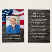 Gedenkkarte für die Gedenkfeier der amerikanischen (Vorne & Hinten)