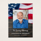 Gedenkkarte für die Gedenkfeier der amerikanischen (Vorderseite)