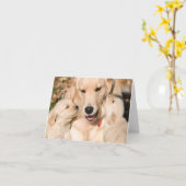 Gedenkkarte für die Goldene Retriever Mutter Karte (Gelbe Blume)