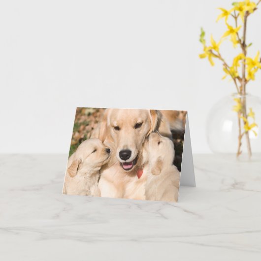 Gedenkkarte für die Goldene Retriever Mutter Karte (Gelbe Blume)