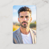 Gedenkkarte für die personalisierte Foto-Beerdigun Visitenkarte (Vorderseite)