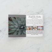 Gedenkkarte für die Wüstendecke Ankündigung (Innenseite)