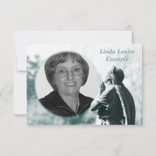 Gedenkkarte für Engelsgebet Ankündigung (Vorderseite)