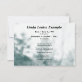 Gedenkkarte für Engelsgebet Ankündigung (Rückseite)