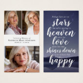 Gedenkkarte für Fotocollage (Vorne & Hinten)