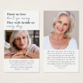 Gedenkkarte für Fotos Beerdigungskarte (Vorne & Hinten)