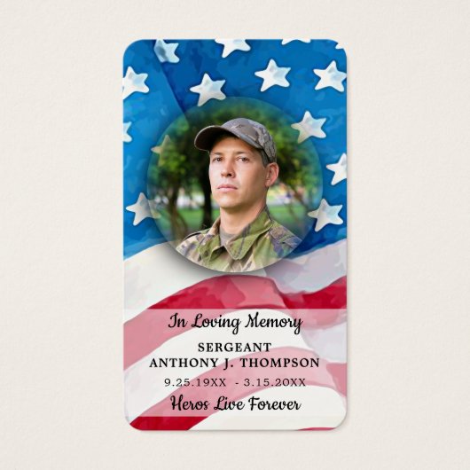 Gedenkkarte für gefallene Soldaten (Vorderseite)