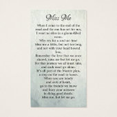 Gedenkkarte für Hirschwaldbeerdigung (Rückseite)