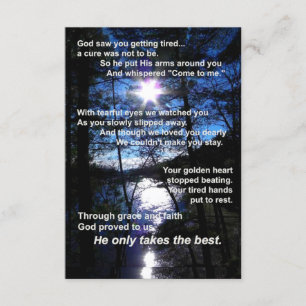 Gedenkkarte für Inspirationspunkte Einladung