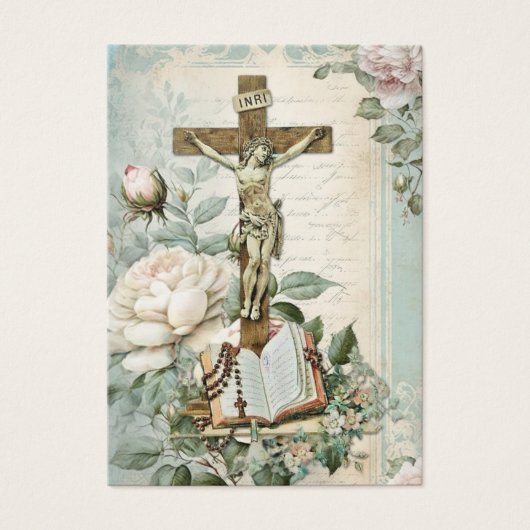 Gedenkkarte für katholische Beerdigung (Vorderseite)