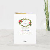 Gedenkkarte für katholische Massen Karte (Rückseite)