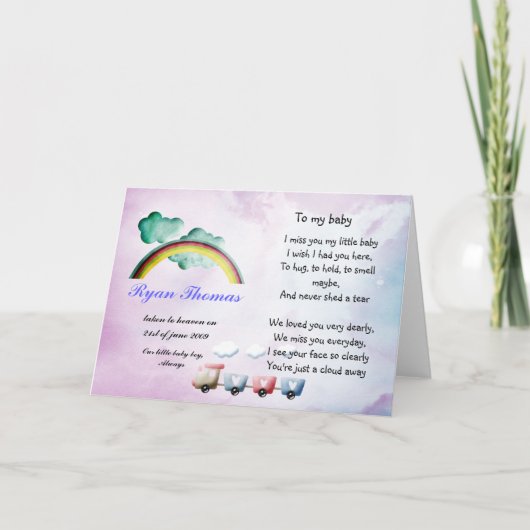 Gedenkkarte für Kinder und Jugendliche Karte (Vorderseite)