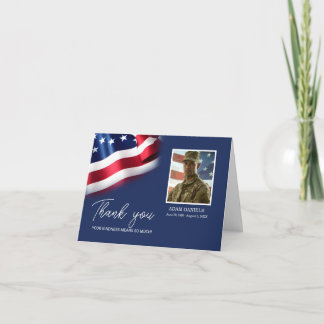 Gedenkkarte für Veteranen mit Foto und Dankeswort Dankeskarte