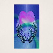 Gedenkkarte | Herz und Engel Wings