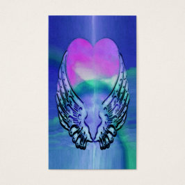 Gedenkkarte | Herz und Engel Wings