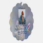 Gedenkkarte Hummingbird White Blume Ornament Karte (Rechts)