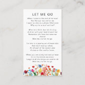 Gedenkkarte | In Love Memory Floral Telefonnummerkarte (Rückseite)