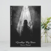 Gedenkkarte ins Licht - Auf Wiedersehen von mir (Stehend Vorderseite)