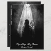 Gedenkkarte ins Licht - Auf Wiedersehen von mir (Vorne/Hinten)