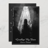 Gedenkkarte ins Licht - Auf Wiedersehen von mir (Vorne/Hinten)