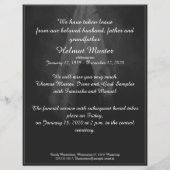 Gedenkkarte ins Licht - Auf Wiedersehen von mir (Rückseite)