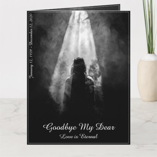 Gedenkkarte ins Licht - Auf Wiedersehen von mir Karte (Vorderseite)