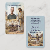 Gedenkkarte Jesus Schäferhirte Schafe Visitenkarte (Vorne/Hinten)
