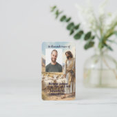 Gedenkkarte Jesus Schäferhirte Schafe Visitenkarte (Stehend Vorderseite)
