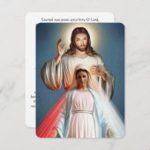 Gedenkkarte Jesus und Mary zur katholischen Beerdi (Vorne/Hinten)