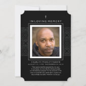 Gedenkkarte - Kreuz - Danke Beileid zurück Einladung (Vorderseite)