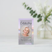 Gedenkkarte | Lavendel Telefonnummerkarte (Stehend Vorderseite)